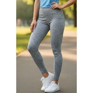 Vineyard Vines Leggings Women's L 14 Gray Athleisure Pockets High Rise Running